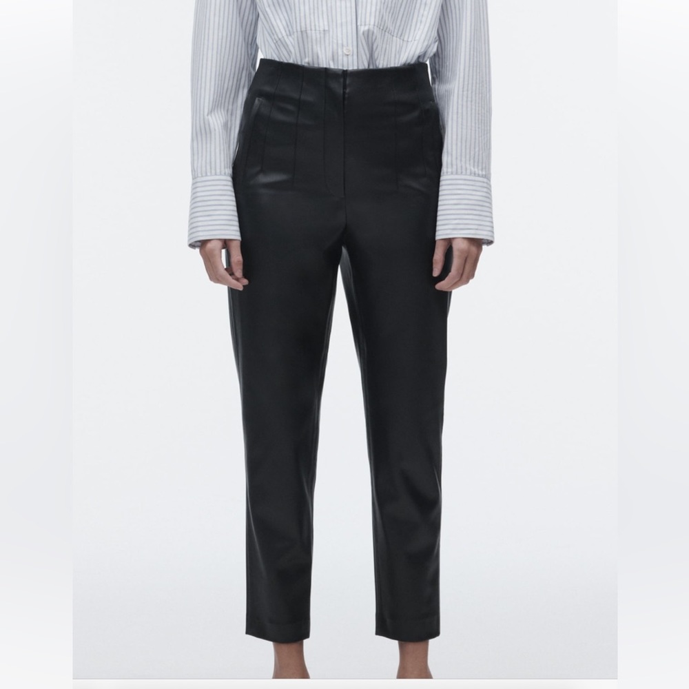 Zara Faux Leather High Rise Pants